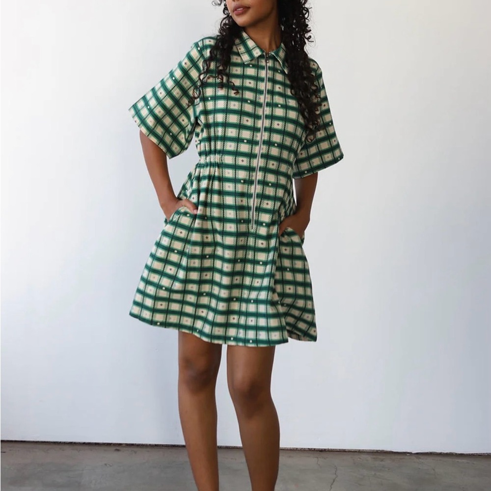 Noble Utility Dress in Plaid — size S